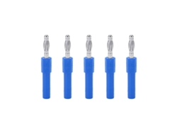 5pcs Adaptador De Conector Banana 4mm A 2mm, Conectividad Fuerte Y Conductividad Buena, Azul