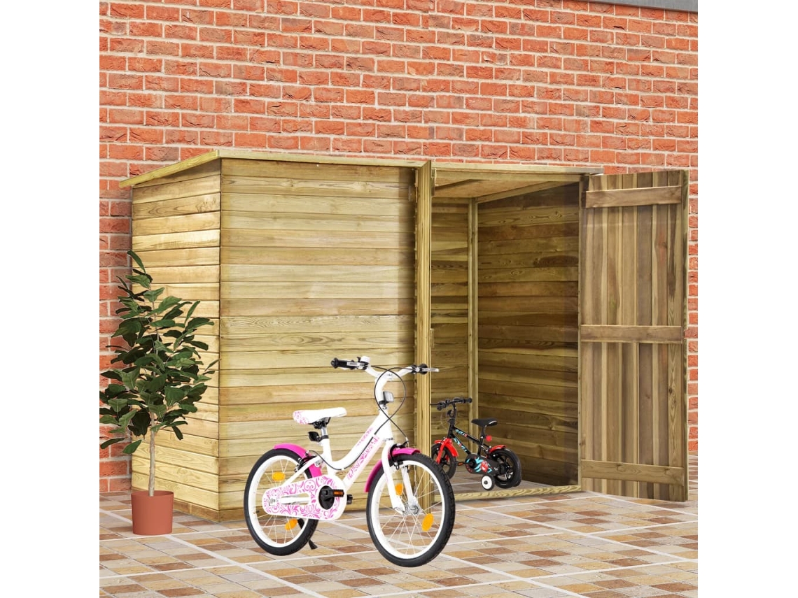 Caseta de jardín para bicicletas 232x110x170 cm Pino impregnado Dkd Home Decor