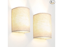 Set de 2 Lámparas de Pared 4000 K Color Blanco 10 Modos MAOYI