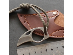 Machete De Supervivencia Con Garra Y Funda De Cuero, Pequeño, Portátil, Para Acampar, Herramienta Edc Para Actividades Al Aire Libre.