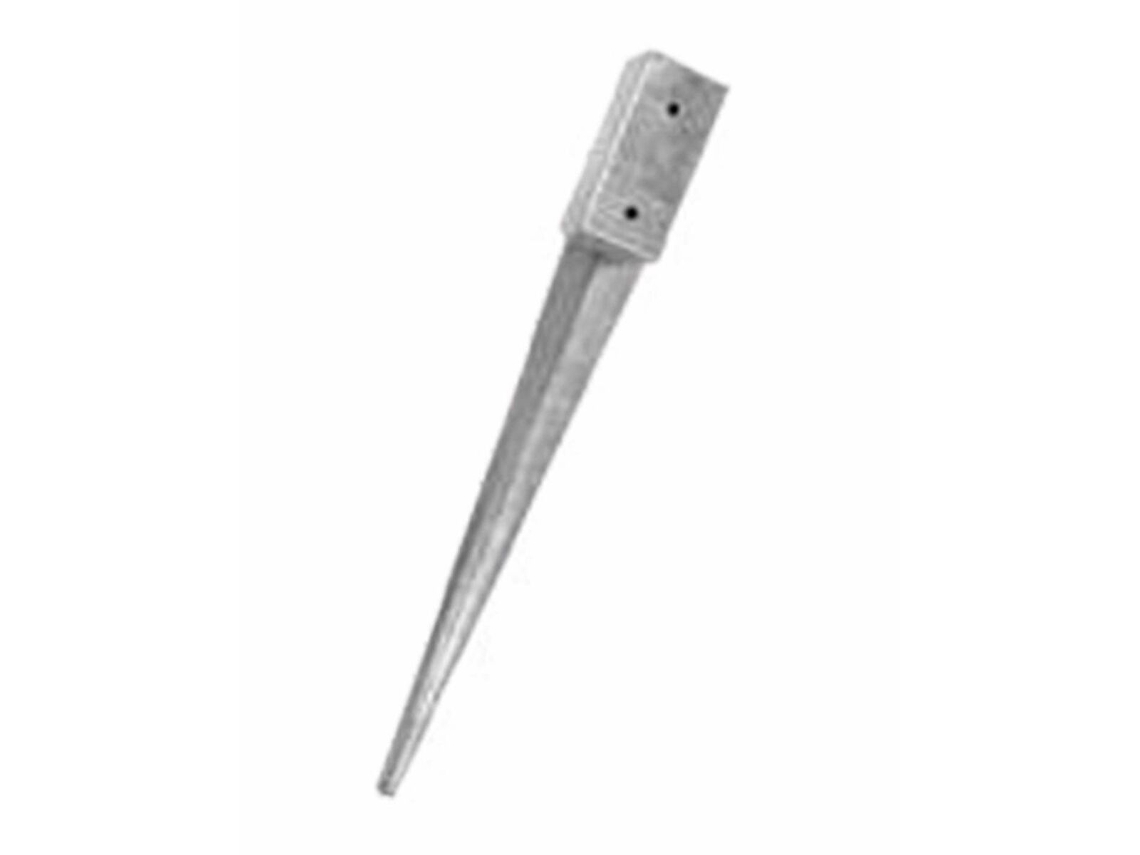 Piqueta De Acero Galvanizado Gris - Cuadradas 9 X 9 / 65 / 90 Cm.