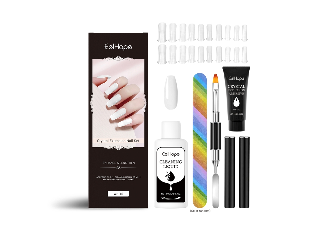 Kit de extensión de uñas Crystal White 06