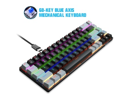 Teclado Gaming NANA V800 RGB (Mecánico - Portugués - Negro)