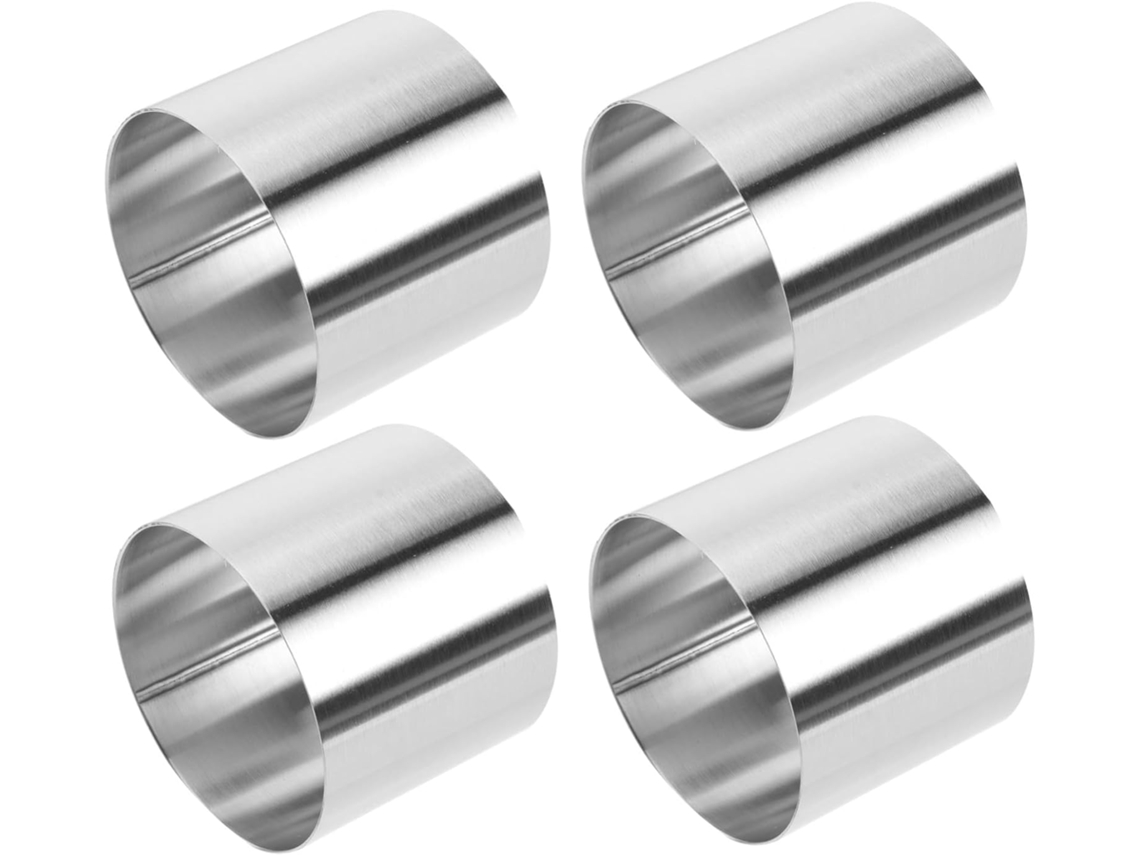 12 Piezas, Té, 12 Moldes Circulares De Acero Para Mousse Para Pasteles, Galletas Y Decoraciones, Resistentes.