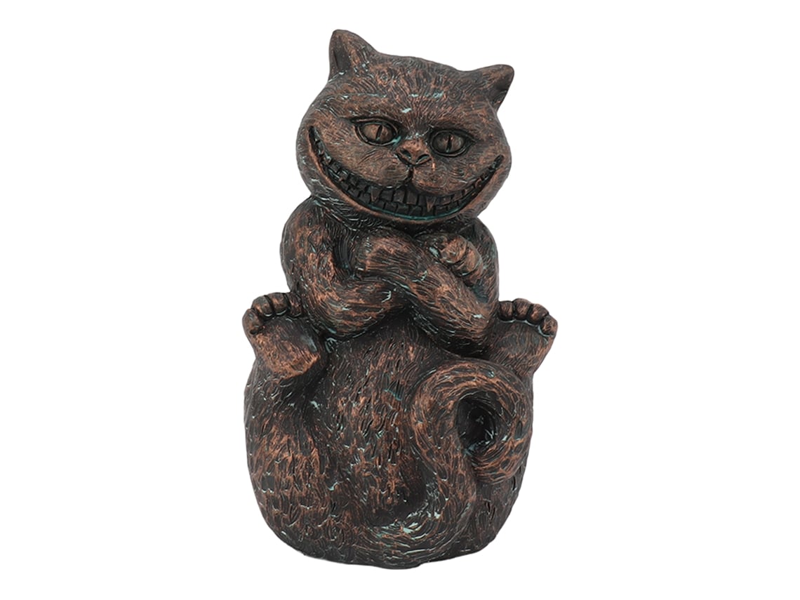 Decoración De Mesa Y Jardín Con Resina Del Gato De Cheshire Para Oficina Y Hogar.