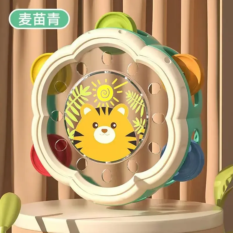 Tambor musical interactivo MDUG para bebés (Tigre verde)