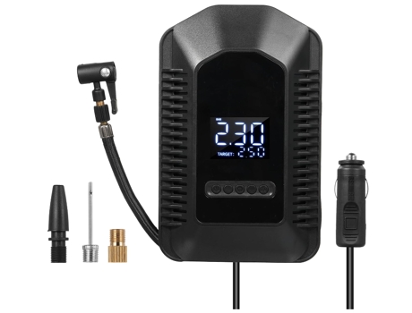 Inflador de neumáticos Compresor de aire Bomba de inflado rápido portátil de 150 PSI para neumáticos de automóvil Bomba de neumáticos de 12 V CC co...