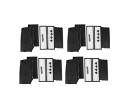 Organizador versátil para debajo de la cama con ruedas para zapatos, ropa y libros, 4 piezas, negro, ahorra espacio, fácil de extraer.