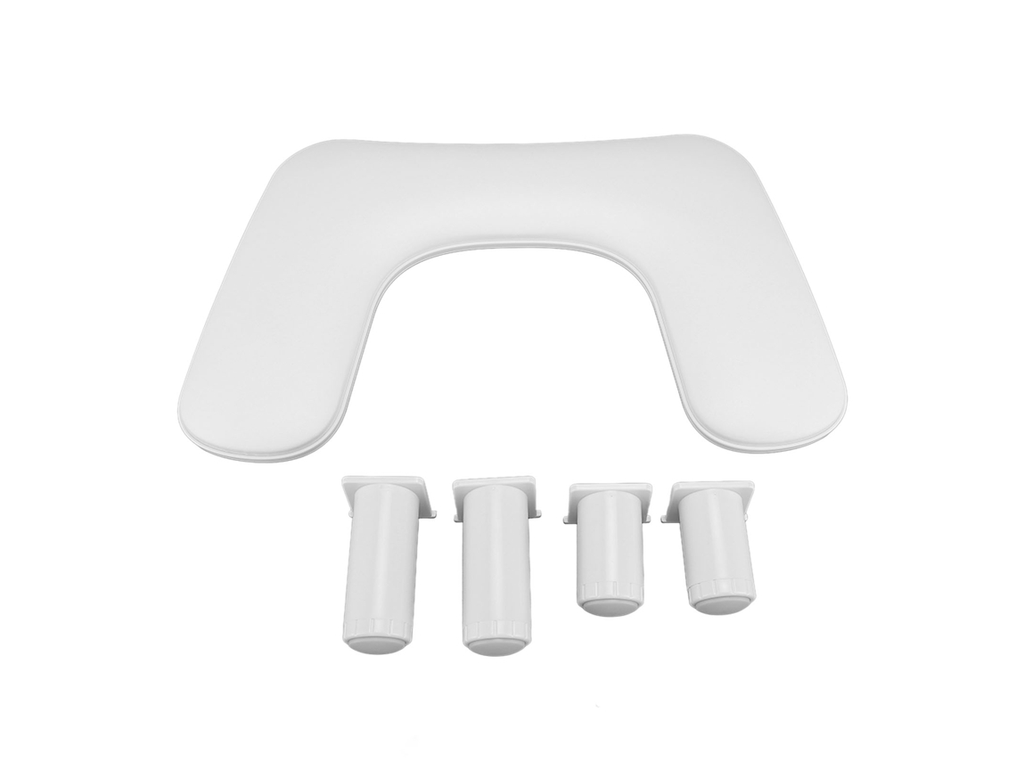 Suporte de braço para unhas Rebe-Two Hands com altura ajustável e almofada em couro PU, em formato de U, portátil para manicure.