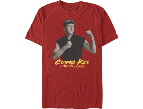 Camiseta Unisexo DEEPSTONE Johnny Cobra Kai Karate Kid Rojo (XXL)