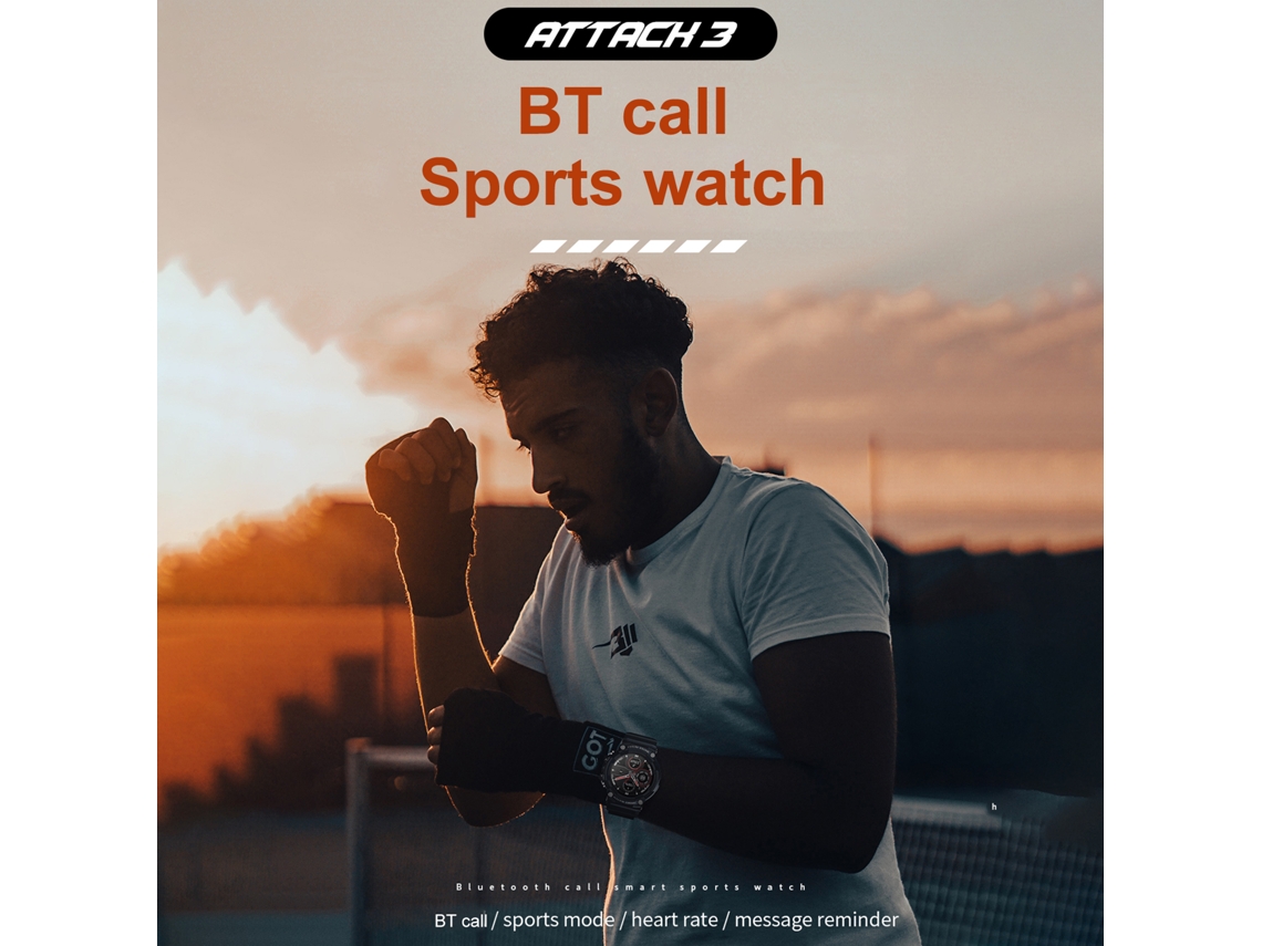 Reloj Inteligente Lokmat Attack 3 Con Llamadas Bluetooth, Monitor De Salud Y Modos Deportivos. Resistencia Al Agua Ip68. Compatible Con Android E Ios.