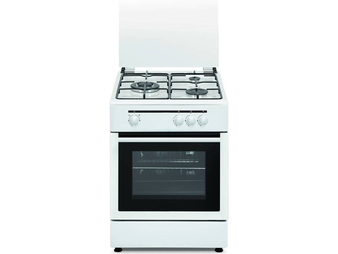 Vitrokitchen Cocinas De gas blanco 85x50x50 cocina cb5530bb 3 fuegos 50x55cm quemadores encimera y horno 53 50cm