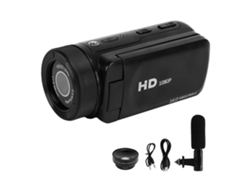 Cámara De Video 1080p 16mp Con Pantalla Giratoria 2.4 Pulgadas Cámara Vlogging Zoom 16x Para Viajes Boda Campus Uk Plug 110-240v