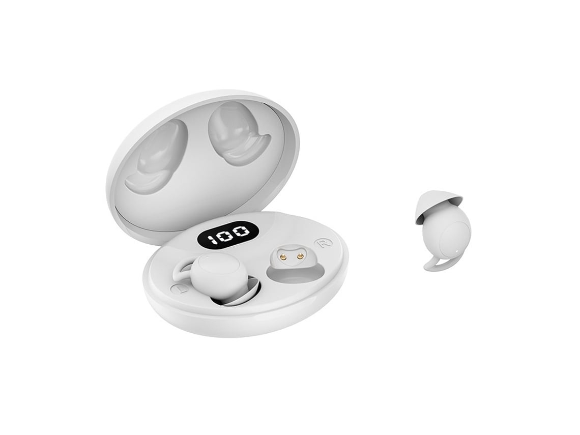 Auriculares invisibles para dormir Bluetooth Ipx6 impermeables adecuados para personas que duermen de lado Blanco YEMAESRE