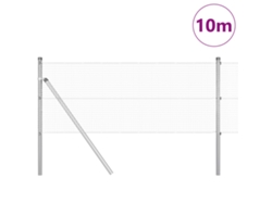 Juego de 2 postes para cerca de acero galvanizado de 10 x 0,5 m Wsd65562 Lovely Home