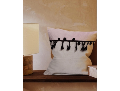 Funda de cojín decorativa rosa+crema BOD HOME
