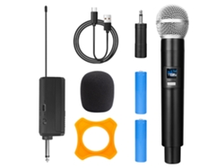 Micrófono de Karaoke MDUG Inalámbrico Recargable de Doble Mano con Receptor. (Artículo Único) 