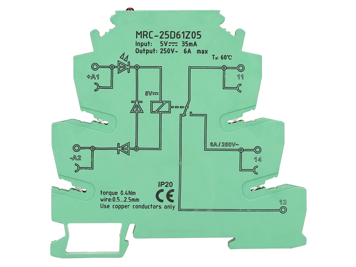 Módulo de relé electromagnético PLC MRC 25D61Z05 5V, ultrafino, protección, automatización industrial (sin marca)