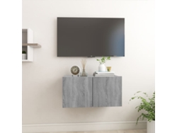 Mueble TV colgante madera contrachapada gris Sonoma 60x30x30 cm