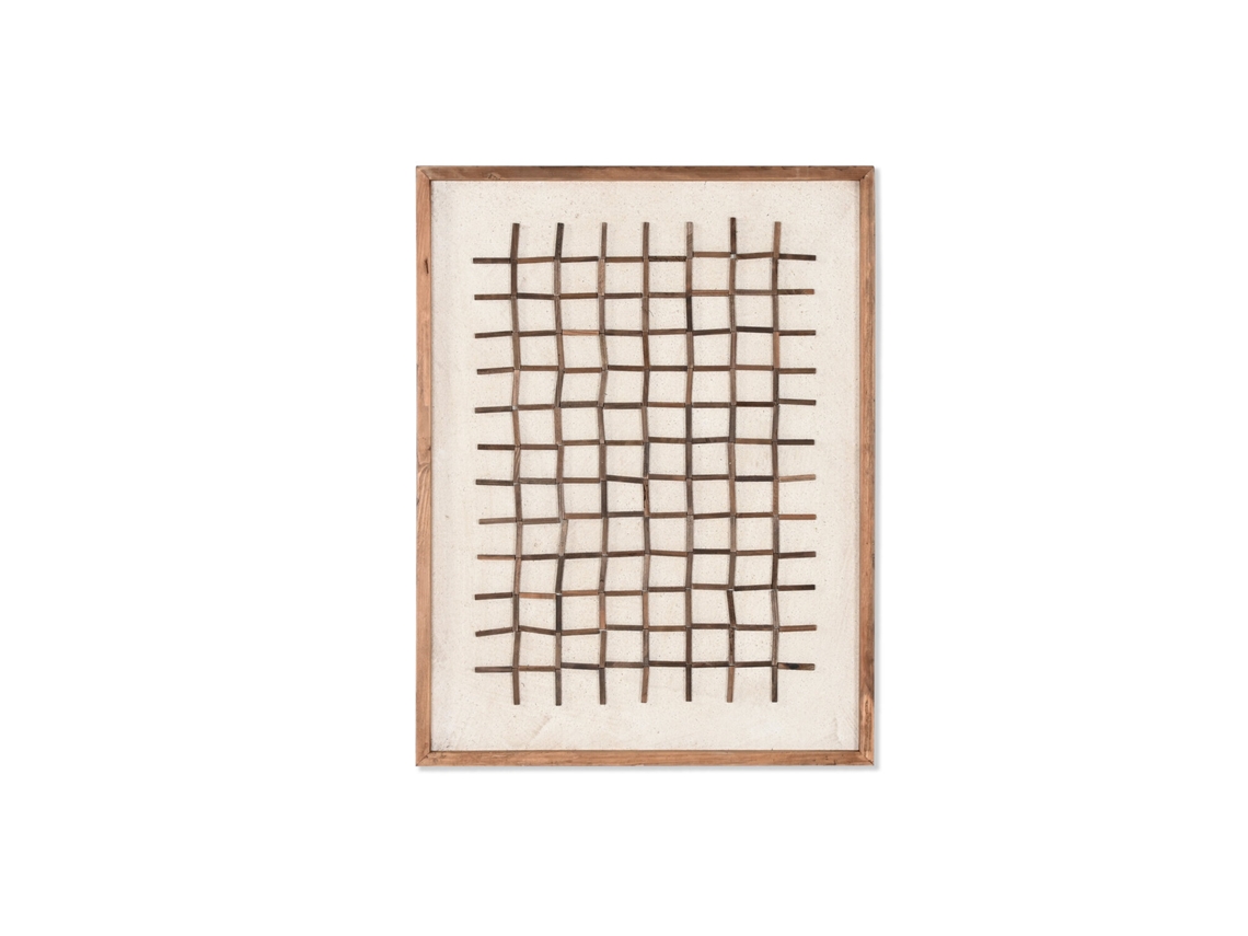 Cuadro Madera Reciclada Pino Beige 62x4x82cm