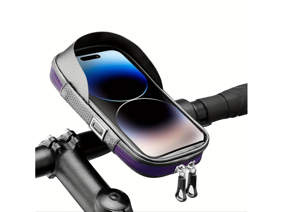 Soporte impermeable para teléfono de motocicleta. Compatible con teléfonos de hasta 17" (78 cm) de largo. Fácil de instalar. Luz LED USB. Portátil. Para el hogar. STELASPLEN