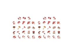 Set De 46 Pegatinas De Hongos Con Adhesivo Fuerte Para Scrapbooking Y Álbumes De Fotos