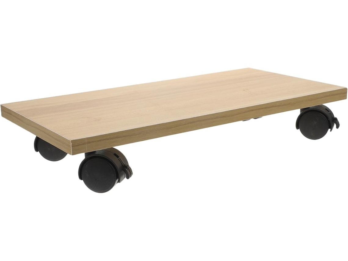 Soporte Para Ordenador De Sobremesa, Soporte Para Cpu Móvil, Base De Madera Y Ruedas.