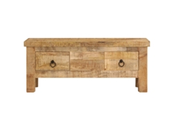 Mesa de centro de 90x45x35 cm, madera maciza de mango HARLANV1