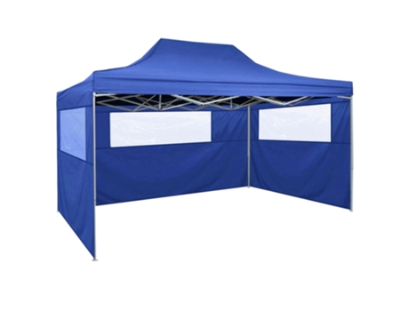 MAISON EXCLUSIVE Carpa pleglable con 3 paredes 3x4,5 m azul