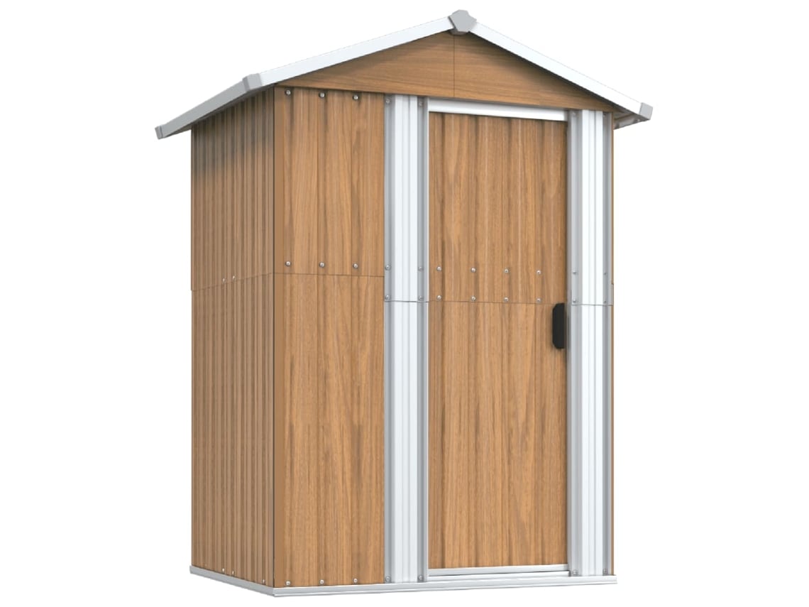 Cobertizo De Jardín VIDAXL Marrón Acero (126x97,5x177 cm)