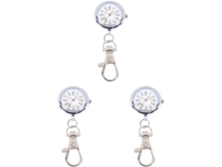 Conjunto 3 Relojes Cuarzo Grandes Llavero Accesorio Práctico Elegante