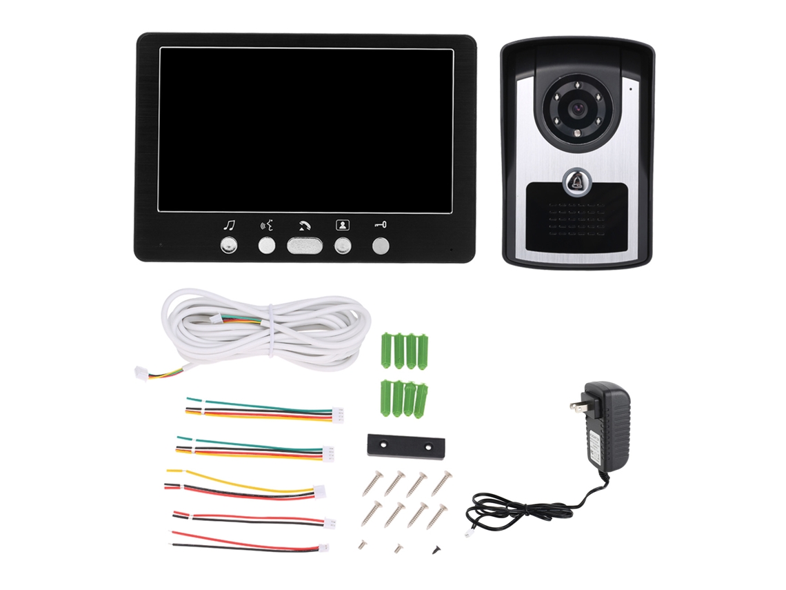 Sistema de intercomunicación para puertas con cámara HD de 7 pulgadas y visión nocturna