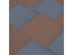 Losetas De Goma Protección De Caídas 18 Uds Gris 50x50x3 Cm