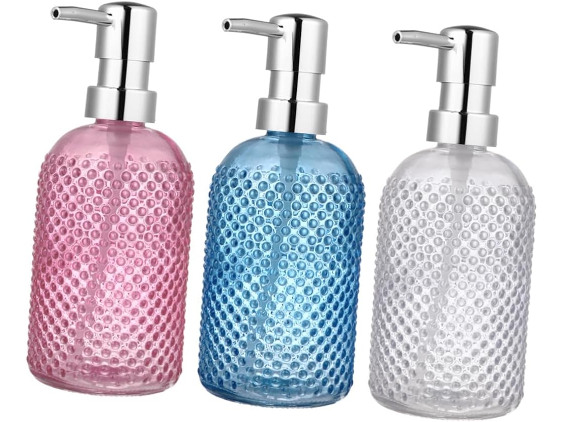Juego De 3 Botellas Con Dosificador Para Loción, Gel Y Otros Productos De Baño Y Cosméticos.