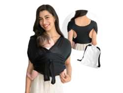 Portabebés de verano transpirable para pesos de hasta 20 kg Negro/L Gertiz