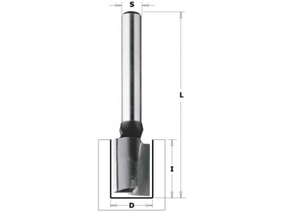 Fresa de Corte Recto Con Centrado  CMT ORANGE TOOLS S=8 Ø12X20X60 Contractor - K174-120