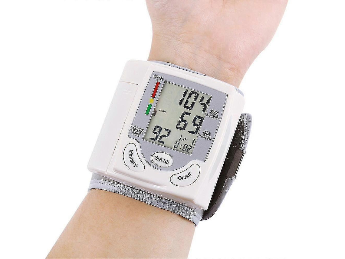 Tensiómetro digital automático de muñeca, pulsómetro digital con pantalla LCD y brazalete ajustable Ly Ebike