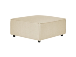 Otomana BELIANI Aprica de Lino Beige 88x88x43