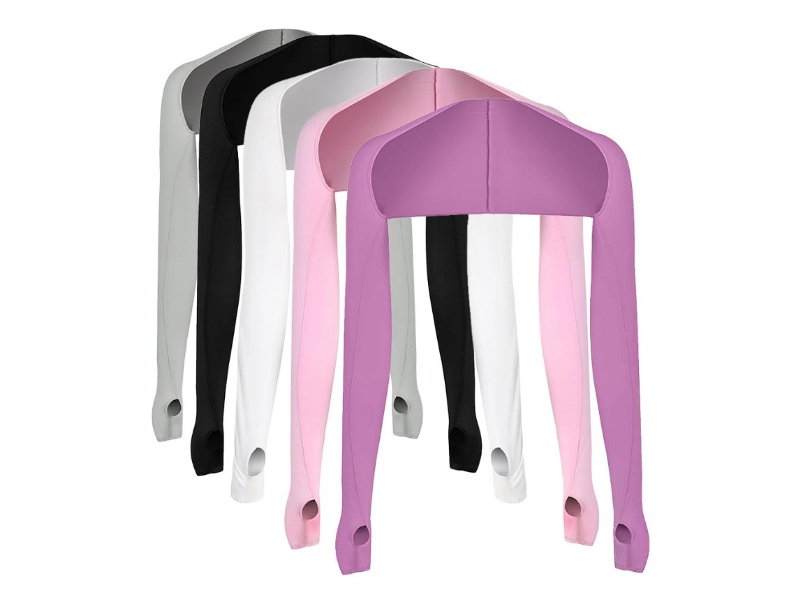 Vlrla-5 Unidades Bufanda De Enfriamiento Mangas De Brazo Con Agujero Para Dedo Uv Protection Para Golf Conducción Montar Pescar