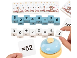 Juguetes digitales, bloques numéricos de madera educativos, juego de mesa de matemáticas y tarjetas de memoria.