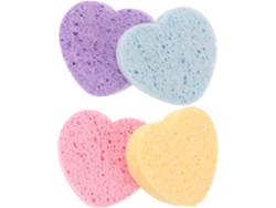 Juego De 4 Esponjas Artísticas Con Forma De Corazón Para Limpiar Acuarelas Y Pinceles.