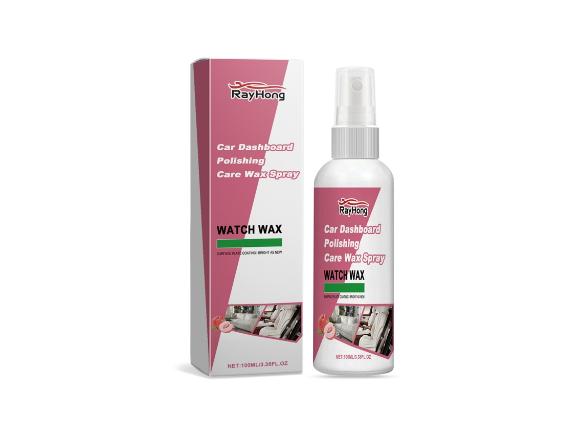 Spray abrillantador para salpicaderos de coche, ideal para el cuidado de plásticos interiores y la renovación del barniz.