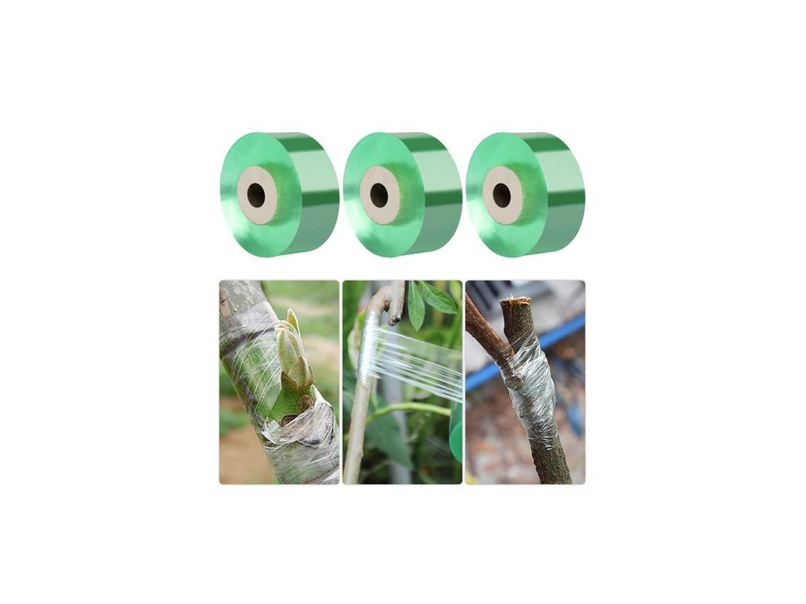 Cinta de injerto Linjou, 3 rollos, 100 m x 24 mm, autoadhesiva para plantas, árboles frutales y jardín (marca).