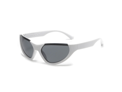 Gafas De Sol De Ciclismo (blancas Y Negras), Diseño Punk, Protección Uv400, Lentes De Polipropileno.