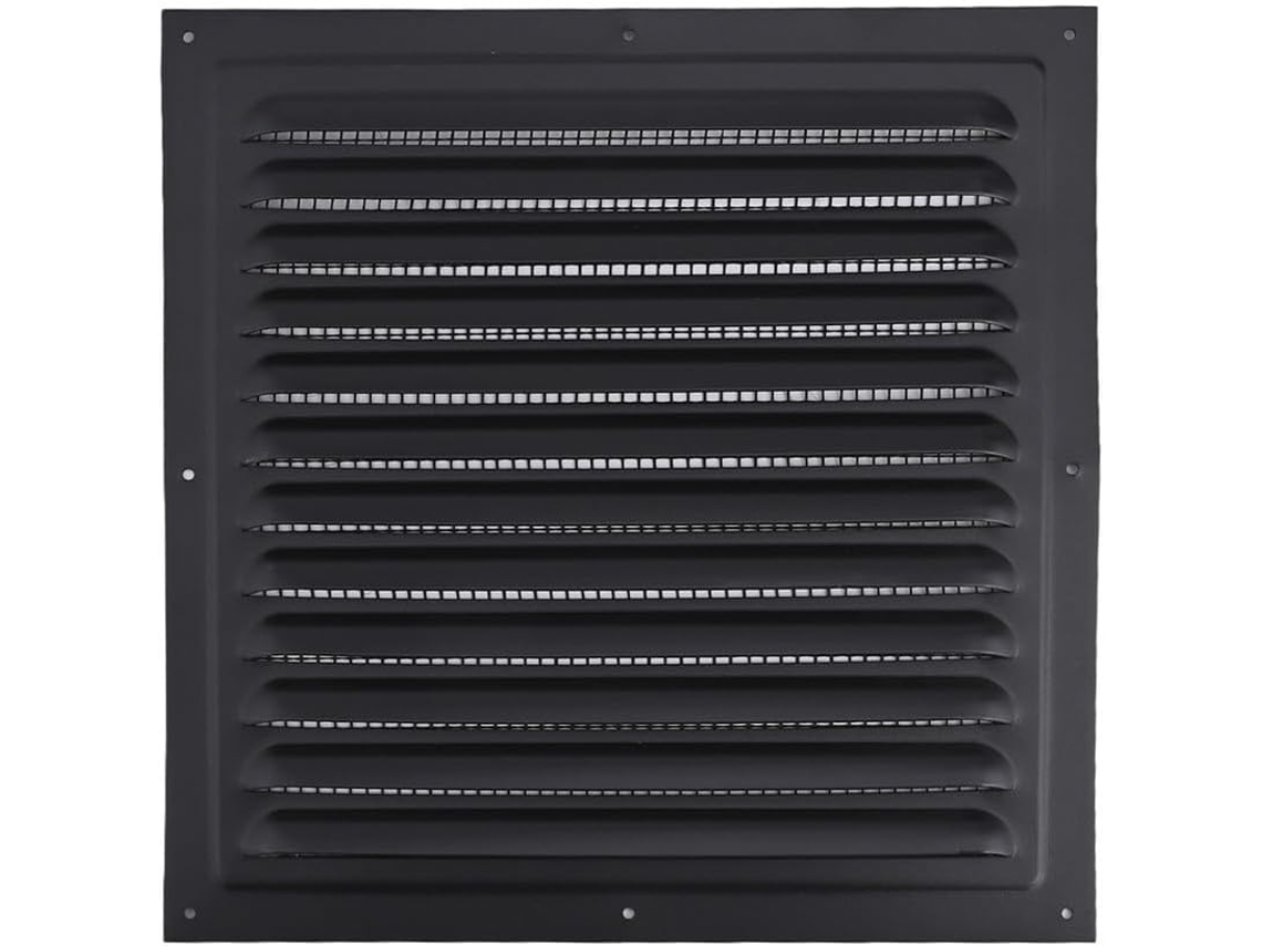 Rejilla De Ventilación Cuadrada De Aluminio (350 X 350 Mm) Con Malla Para Cocina Y Baño.