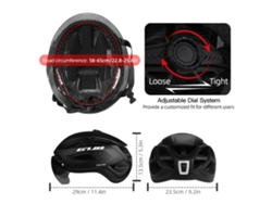 Casco de bicicleta con gafas magnéticas, plástico + EPS