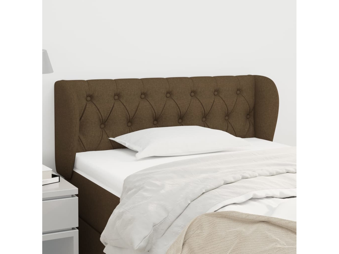 Cabecero De Tela Gris Oscuro 103x23x78/88 Cm