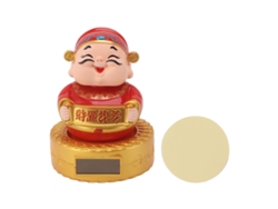 2026 Store-estatua De Cai Shen Solar Con Cabeza Moviéndose Escultura Feng Shui Chino Decorativa Para Coche