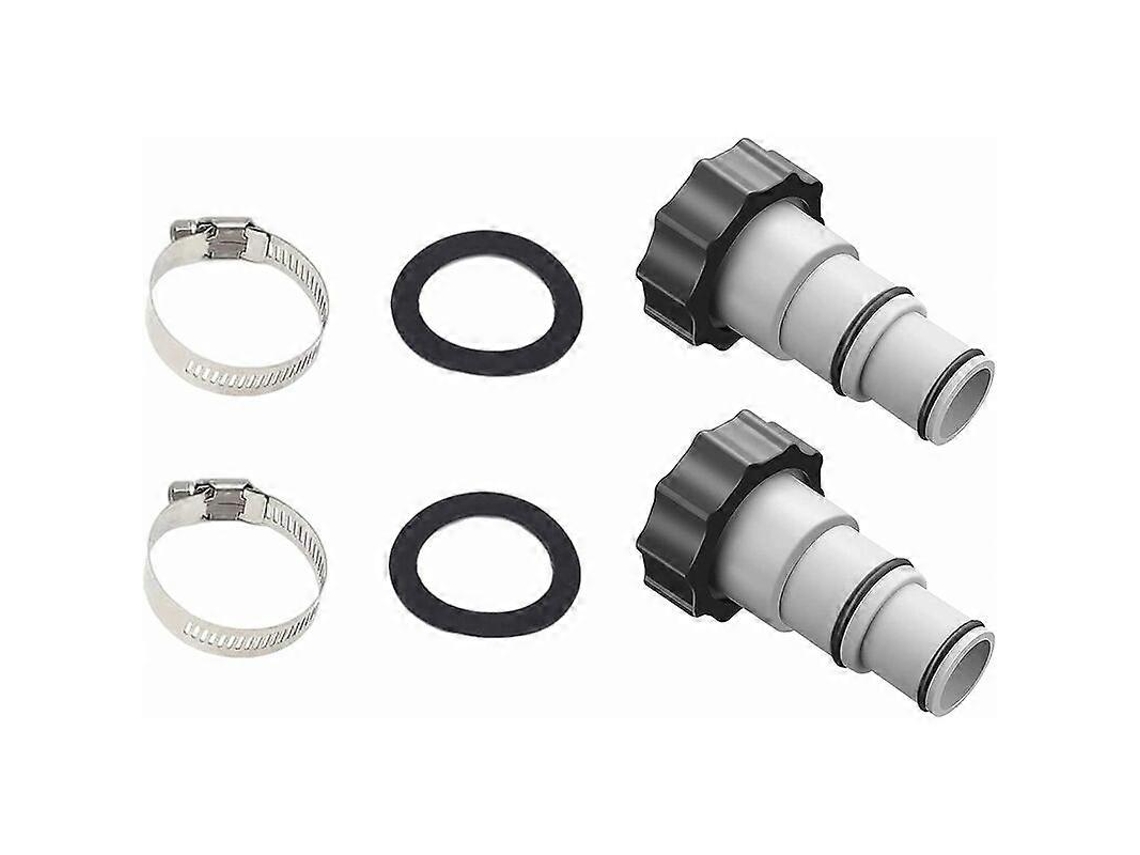 Adaptador para manguera de piscina, 2 piezas, conector para bomba de 38 mm y 32 mm