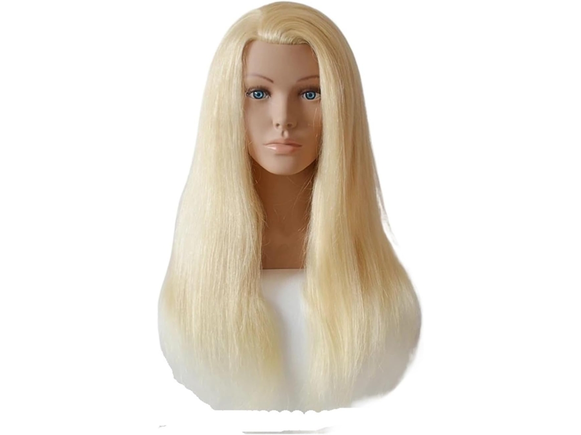 Cabeza De Maniquí De Alta Calidad, Hecha De Cabello Humano Natural, De 61 Cm, Con Peinado, Para Muñecas Maniquí.